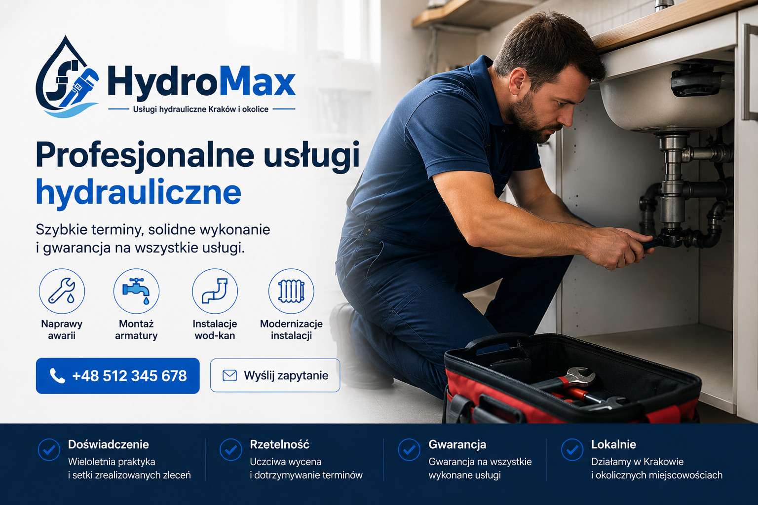 Przykład strony internetowej hydraulika